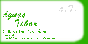 agnes tibor business card